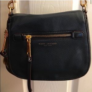 Navy Saddle Marc Jacobs Leather Bag